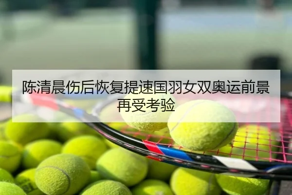 陈清晨伤后恢复提速国羽女双奥运前景再受考验